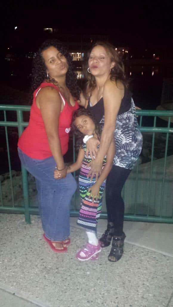 A family memory shared together outdoors
